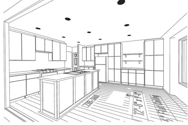 The Albuquerque 2-Story Kitchen Rendering