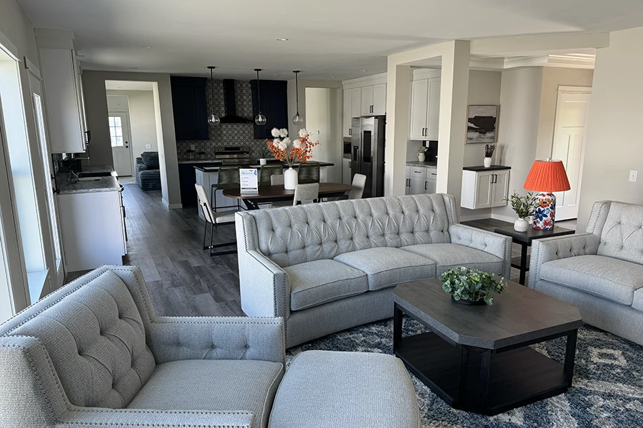 The Berkeley Cape Living Room and Kitchen